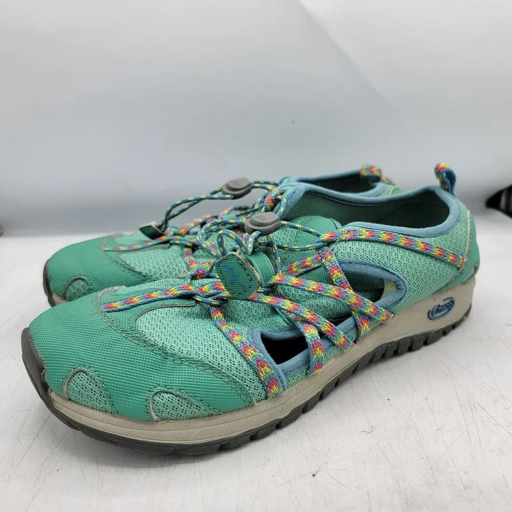 Chaco Outcross Girls 6 Teal Green Sandal Shoes Casual Outdoors Beach Walking